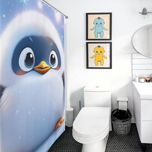 Rideau de douche manchot en polyester lavable 152x183cm