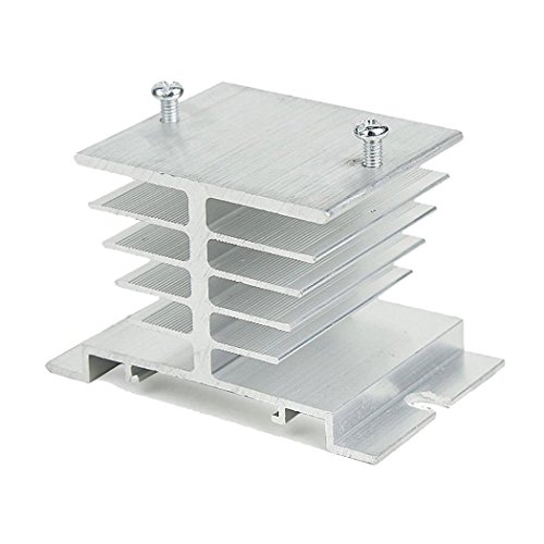 Easycarga Aluminum SSR disipador de calor 80x50x50mm, para refrigeración 10-40 A, relé de estado sólido SSR 80mmx50mmx50mm Cover