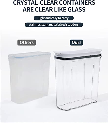 Freshkeeper Cereal Containers Storage Set, Airtight Food Storage Container With Lid 4L/135.2Oz,4Pcs Bpa-Free Plastic Pantry Organization Canisters For Rice Cereal Flour Sugar Dry Food In Kitchen #TOP5