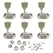6Pcs Yootones Vintage Keystone Style Guitar Tuning Pegs Machine Head Tuners 3L3R Compatible with Gibson Les Paul Epiphone Guitar Parts (Silver)