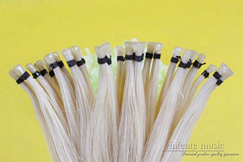 image for yinfente Violin Bow Hair Genuine Mongolian Horse Hair 85cm Horse Tail 