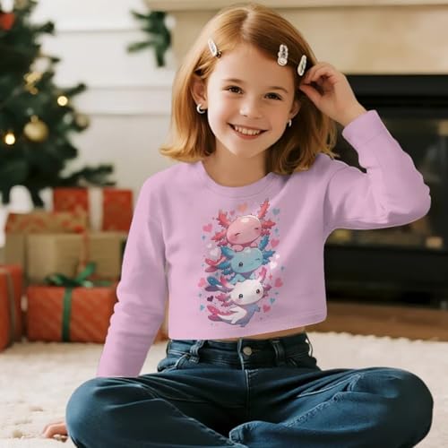 Girls Long Sleeve Sweatshirts Casual Pullover Sweaters Crewneck Fall/Winter Tops Cute Sweatshirts for Teen Girls4