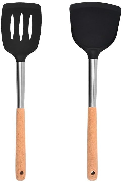 Leaky Chinese Silicone Spatula Non Stick Cooking Kitchenware Frying