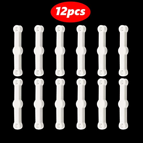 Csirnto Fliegen- und Mückengitterschnallen 12 Stück Selbstklebend Fenstergitter Bildschirmfenster Montageschnallen für Insektenschutzgitter für die Befestigung von Fliegengitter-Fenstern (weiß)