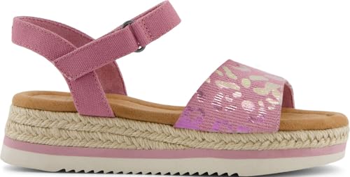 TOMS Girls Diana Wedge Sandal, Pink, 3 UK