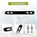 Fahrradkorb-Halterung aus Stahl, kompatibel mit Mountainbikes, Elektrofahrrädern, Klapprädern (schwarz)