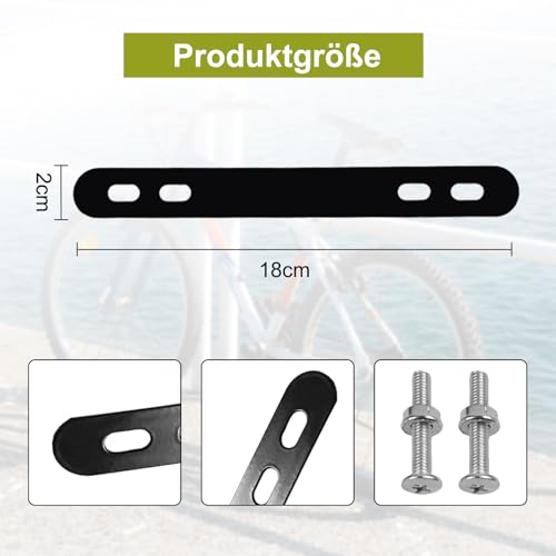 Fahrradkorb-Halterung aus Stahl, kompatibel mit Mountainbikes, Elektrofahrrädern, Klapprädern (schwarz)
