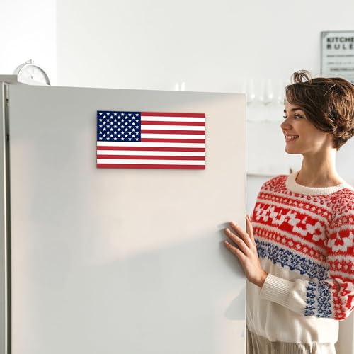 Image of American Flag Magnet - Durable Patriotic USA Car Magnet - Indoor /Outdoor Use - 3 Size Options Available (12 inch x 6.3 inch)