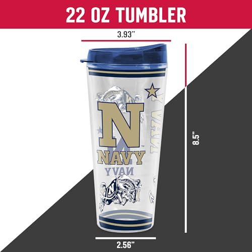 Image of Rico Industries NCAA College Double Wall Mayhem 16oz Or 20oz Tritan Tumbler W Lid