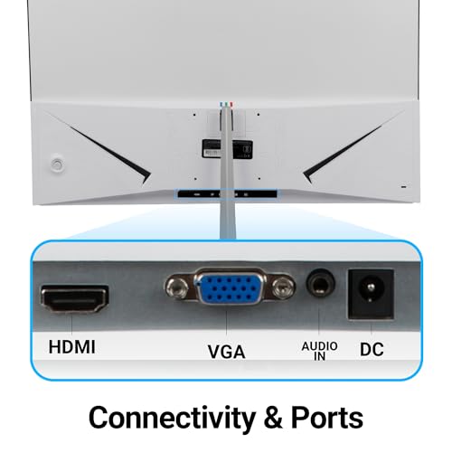 Image of ZEBRONICS A27FHD LED Monitor, 27 inch (68.58cm), 250 nits, 75hz, Slim Design, FHD, 1080p, Wall Mountable, VGA, HDMI, Ultra Slim Bezel, Metal Stand, Built-in Speakers, Widescreen Monitor