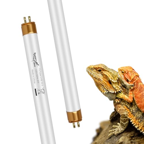 Image of UVB Light for Reptiles Bearded Dragon, 2 Pack T5 UVB Reptile Light UVB Bulb 10.0 8W UVA UVB Reptile Light Bulb Terrarium Light Lamp Tube for Turtle Chameleon Leopard Gecko Snake Tank, 12 Inch