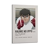 Hajime - Póster decorativo de No Ippo en lienzo para decoración de pared, decoración moderna para dormitorio, 12 x 18 pulgadas (30 x 45 cm), estilo marco