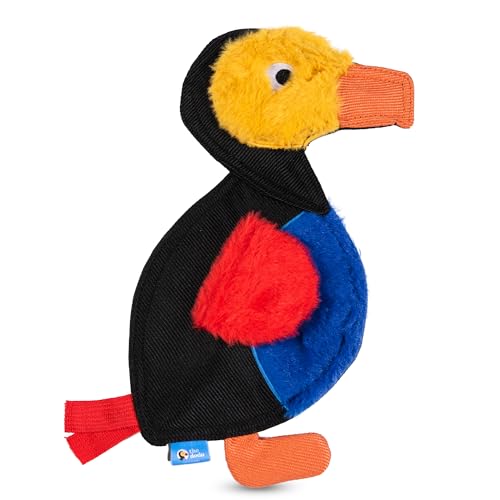 The Dodo Stuffing-Free Durable Dodo Bird Dog Toy; Stuffingless Toy for Dogs; No Stuffing Dog Toys with Crinkle Sound and Squeaker; Dodo BirdToy for Dogs in Flat Style Plush