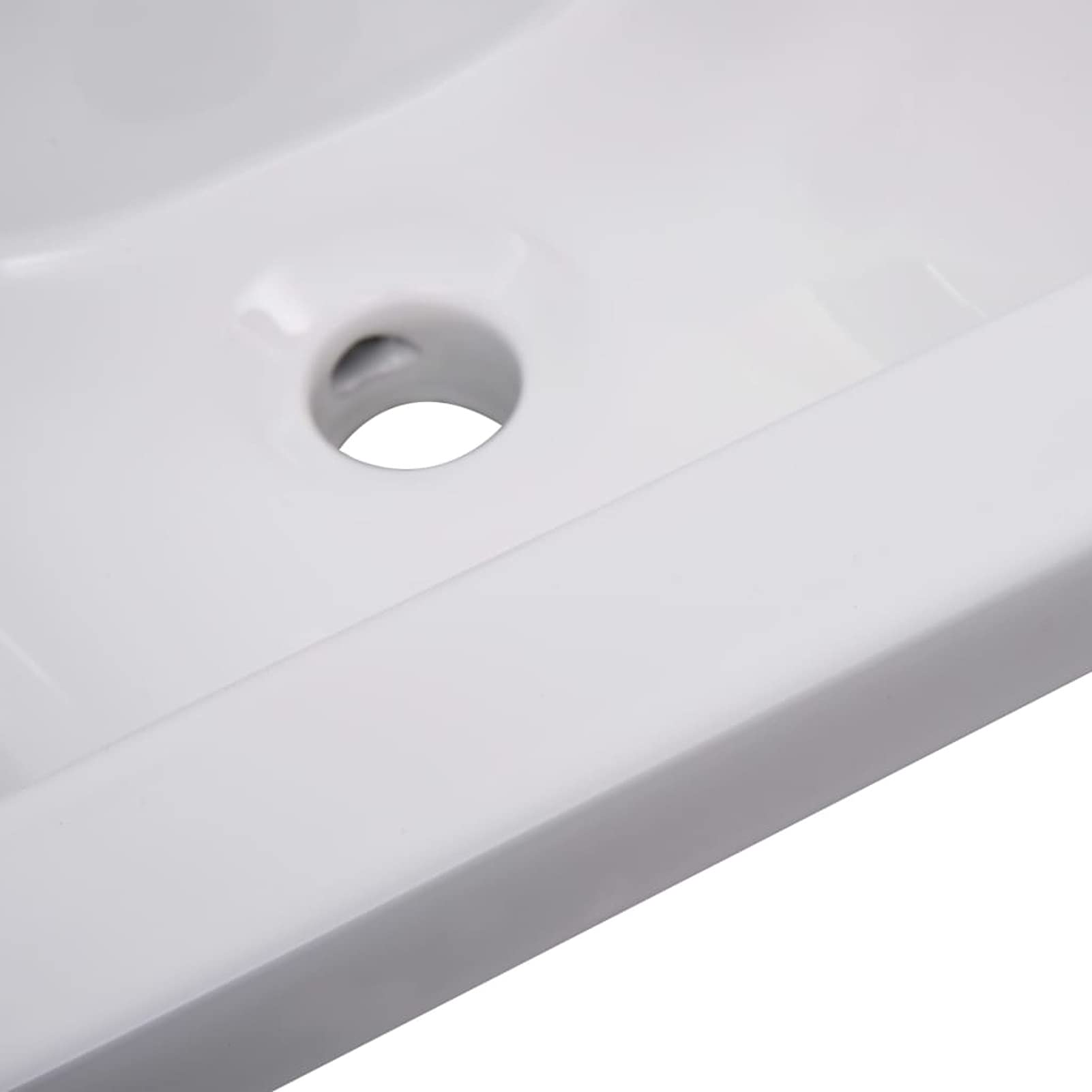 ShGaxin Lavabo encastrado, Lavabo sobre Encimera, Lavabo Baño, Muebles De Baño, Mueble Lavabo, de cerámica Blanco 42x39x18 cm