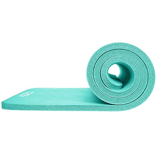 Yoga-Mat-Exercise-NBR-Fitness-foam-mat-Extra-Thick-Non-Slip-Large-Padded-High-Density-ideal-for-HiiT-Pilates-gymnastics-mats-Fitness-Workout-with-Free-Carry-Strap