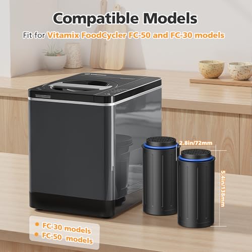 Image of 4 PACK FC-50 Replacement Filters Compatible with Vitamix FoodCycler Composter FC-50 and FC-30 Models