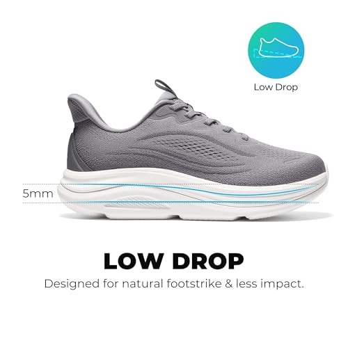 ALLSWIFIT Men's Slip On Wide Toe Box Road Running Shoes,Grey,10.5 - image 9