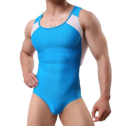 Men Bodysuit Leotard Wrestling Singlet Athletic Sports Jumpsuit Thong2