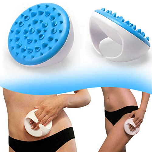 Lunata (Upgrade 2019) Cepillo de Masaje anticelulítico, Rodillo de masaje contra la Piel de Naranja, dispositivo de masaje contra la Celulitis, Azul