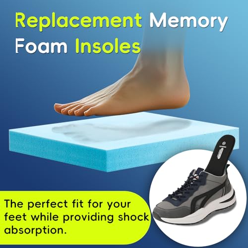 Image of Memory Foam Insoles for Men Comfort Replacement Shoe Inserts for Work Boot,Running Shoes,Hiking Shoes,Sneaker,Cushions Shock Absorbing Inner Soles for Foot Pain Relief,Black US10