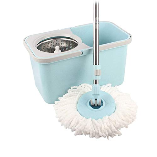 Fregona rotativa de Doble accionamiento para Uso doméstico, trapeador de Poste de Acero Inoxidable, automático, de presión Manual.