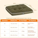 HMTOPE Orthopädisches Hundebett, Hundematte im Doppelstock-Design, Waschbar Hundekissen, Abnehmbar Hundekorb, 90 cm für Kleine bis Mittelgroße Hunde, Olivgrün