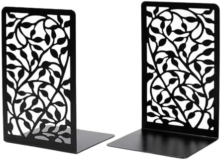 White Tree Decorative Bookends For Shelf Desktop Bookshelf Heavy Duty Metal Books Stand Stopper Home Office Library Decor Gifts