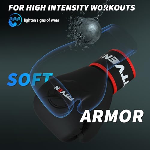 Image of FITVEN Boxing Gloves for Men & Women Punching Bag Gloves Kickboxing Gloves Boxing Training Gloves for Boxing, Sparring, Muay Thai, MMA 12 14 16 oz