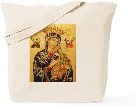 CafePress Our Lady Of Perpetual Help - Bolsa de mano de lona natural bolsa de compras reutilizable