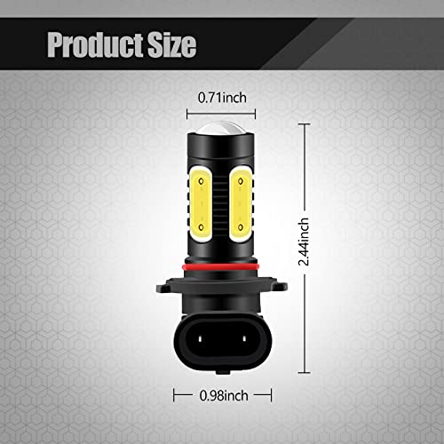 Jeseny 2 Pcs 9005 9006 Led Fog Light Bulbs 6000K Cool White Fog Lights Super Bright, Drl, Tail Lights (White) #TOP1