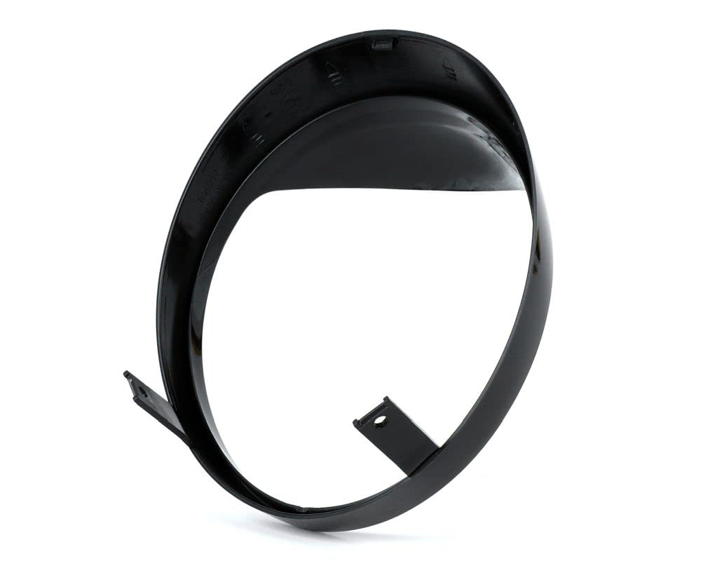 MOTO NOSTRA Scheinwerferzierring mit Schirm schwarz glänzend kompatibel für Vespa GTS 300 HPE, GTS 125 IGET ab Bj. 2019