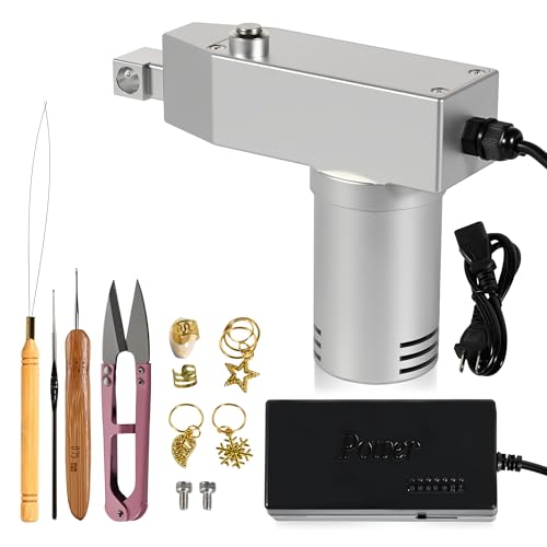 Automatic Dreadlock Machine Electric Hair Braiding Machine Portable Hair Braider Twister Loc Tool Machine for Human Hair and Synthetic Hair Dreadlock Braiding Adjustable Speed