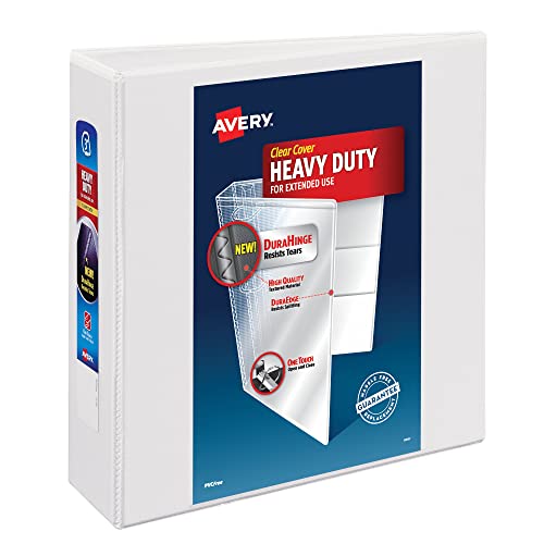 Image of Avery Heavy-Duty View Binder with 3-Inch One Touch EZD Ring, White (79793)