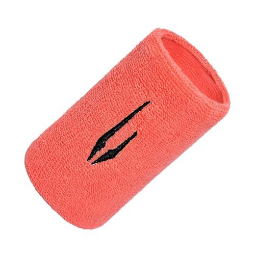 Image of DSC 5-Inch Cotton Sports Wristbands - Extra Long Terry Towel Sweatbands for Cricket, Tennis & Gym - High-Absorbency Athletic Forearm Bands (Peach)