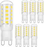 G9 LED Lampen Dimmbar, 4000K Neutralweiß, 3W Entspricht 30W Halogenlampen, LED G9 Glühbirne, CRI 85, 330LM, AC 220V - 240V, Kein Flimmern, 6 Pack, Viaus
