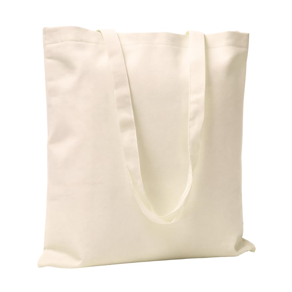 Sac en Coton Naturel 38x42 cm Sac Cabas Réutilisable Courses Sport