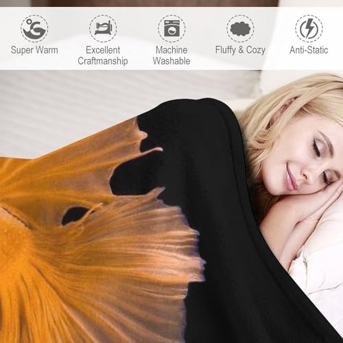 Manta de forro polar de pez lucha 130x150 cm suave para sofá 6