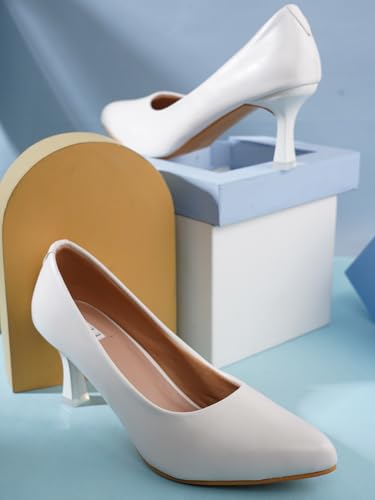 Image of ELLE Women's Solid Stiletto Heel Slip-On Pumps