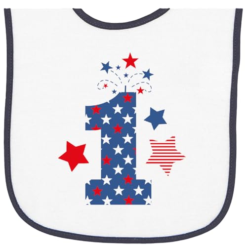 inktastic Firecracker 1st Birthday Baby Terry Cloth Bib