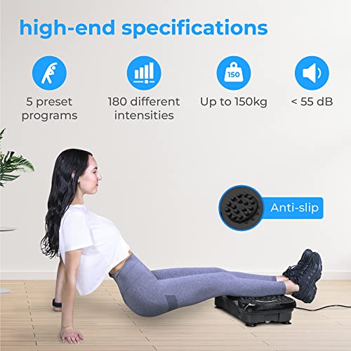 Nuvance Vibrationsplatte, Fitness, Rüttelplatte, Bauchtrainer für Zuhause, Vibrtionsboard, Bluetooth Lautsprecher… – Bild 4