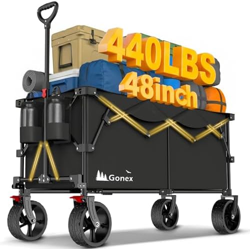 Gonex 48''L Collapsible Foldable Heavy Duty Oversized Wagon with ...