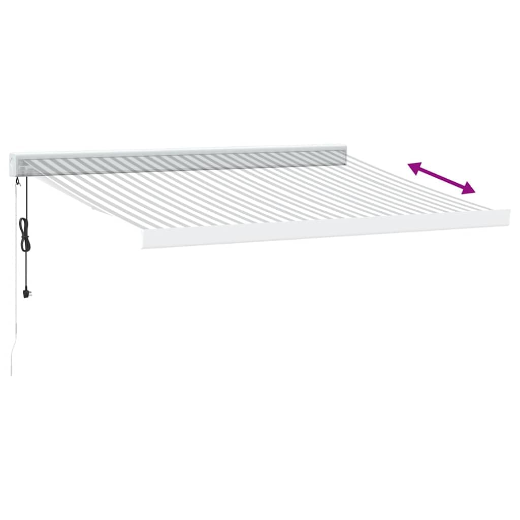 Toldo de brazo articulado de 3,5 x 2,5 m, aluminio y poliéster UV, montaje en pared, balcón y terraza