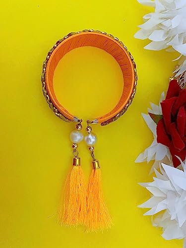 Image of Lumba Chuda Hanging Rakhi For Bhabhi| Bhabhi Kada Rakhi| Bhabhi Rakhi| Kids Rakhi | Adults Rakhi | Rakhi Gift | Rakhi Combo Set| Lumba Rakhi| Rakhi with Roli Chawal Packet|Rakhi For Sister