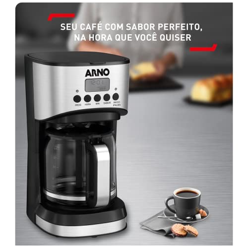 Cafeteira Filtro Digital Arno New Element com 1,8L Tubo misturador e Funções Programáveis CFNE 220v