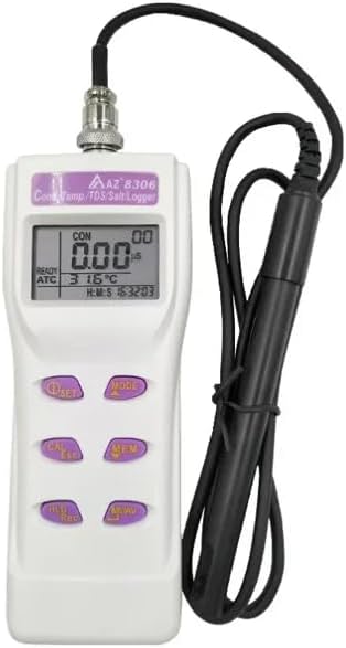 RaeSung AZ8306 Portable Conductivity Meter Multi Display Conductivity TDS Salt and Temp Soil Conductivity EC Tester AZ-8306