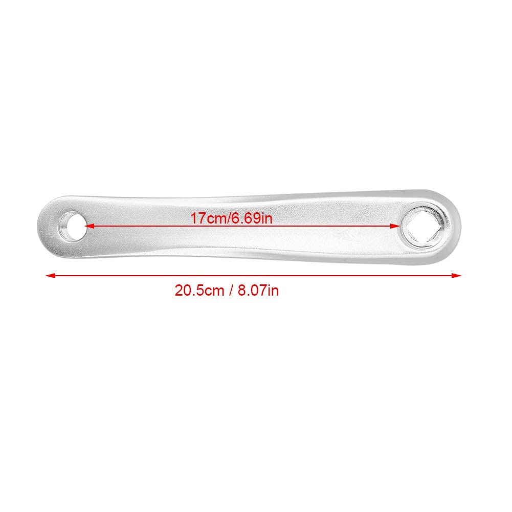 Dilwe Bras De Manivelle Gauche 170mm – Alliage Alu, Trou Carré Ou Losange, Léger Et Résistant Pour Réparation Vélo