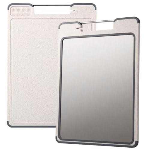 Tabla de cortar titanium 2 en 1, beige, 40x27 cm miniatura 1