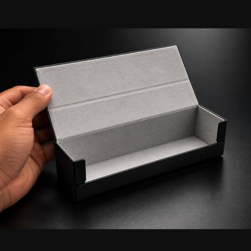 Image of First Lens Sunglasses Case, Portable Triangular Foldable Eyeglass Case, Hard Shell Protective Eyewear Holder for Men and Women