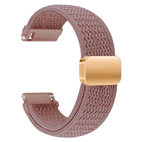 Image of ACM Watch Strap 20mm compatible with Compaq Q Watch Smartwatch | Woven Braided Magnetic Adjustable Luxury Belt Band