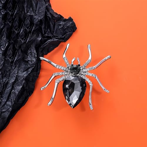 Image of YOQUCOL Halloween Spider Shape Brooch Pins for Women Girls Gift